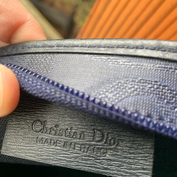 ❌SOLD❌DIOR Rare Vintage Midnight Blue Zip Pouch Clutch - Picture 7 of 8